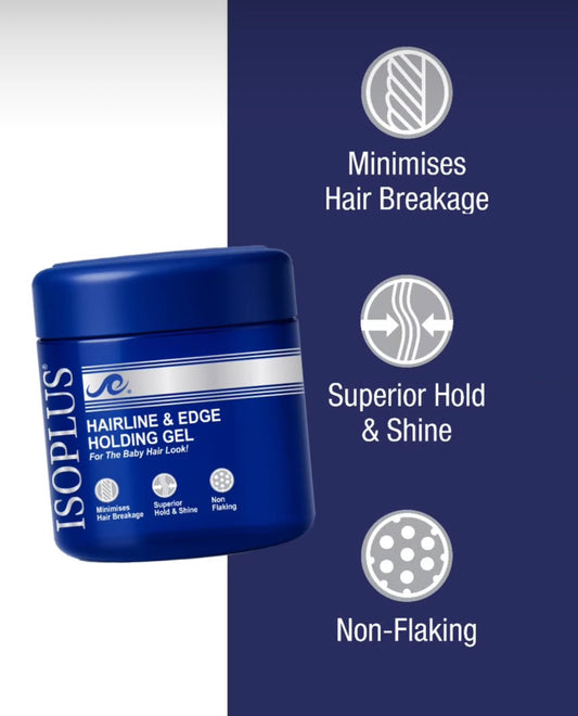 Isoplus Hairline and Edge Hold Gel 225g firm hold non-greasy edge control